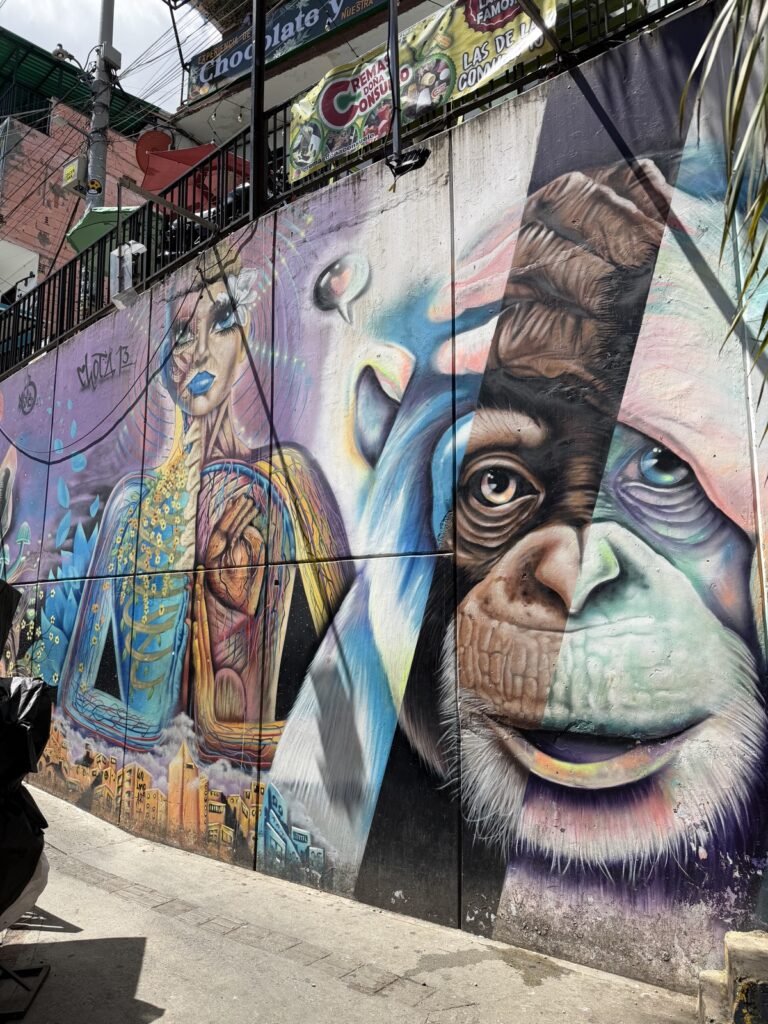 Los murales de la Comuna 13 son enormes
