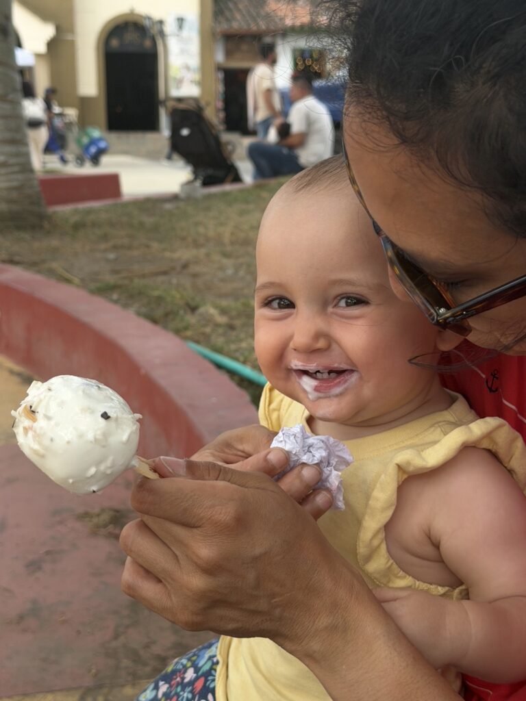 Helado en la plaza de Salento