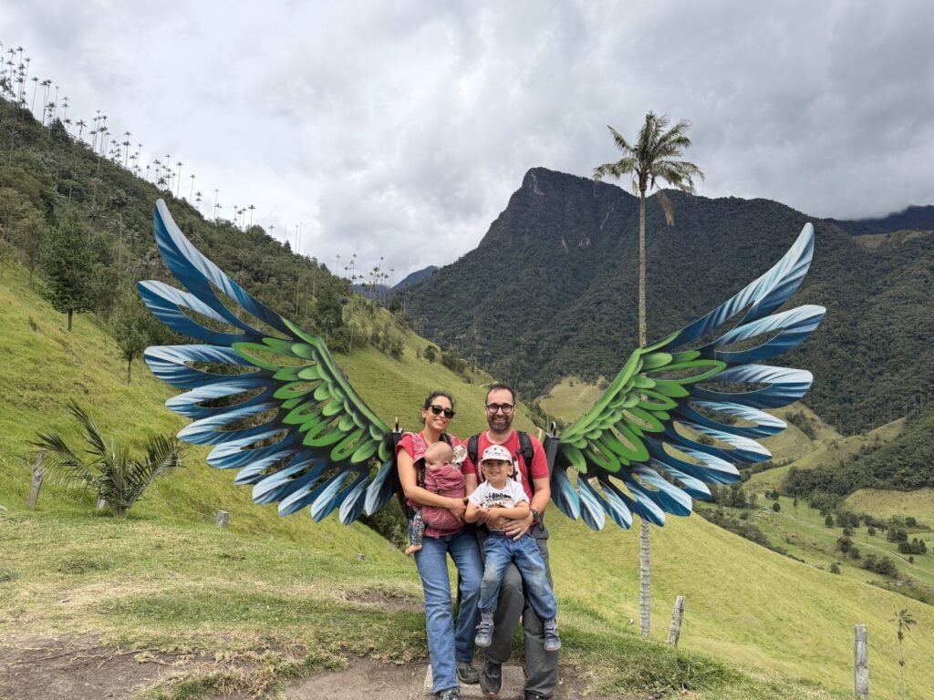 Las alas del mirador, con el valle de fondo